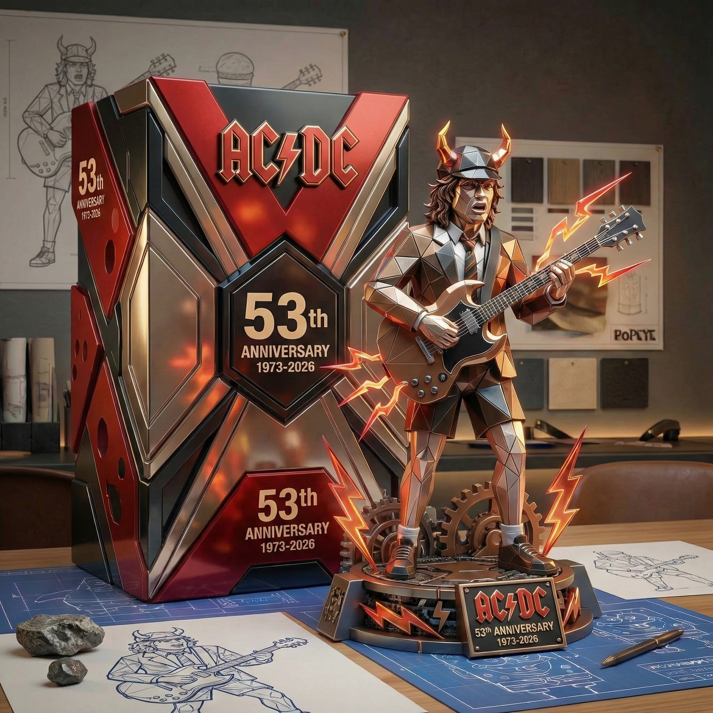 AC/DC 53rd Anniversary Figurine (1973-2026)