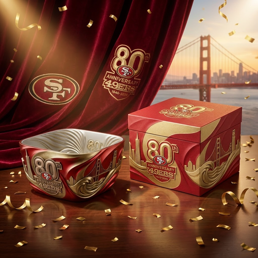 San Francisco 49ers 80th Anniversary Limited Edition Party Bowl