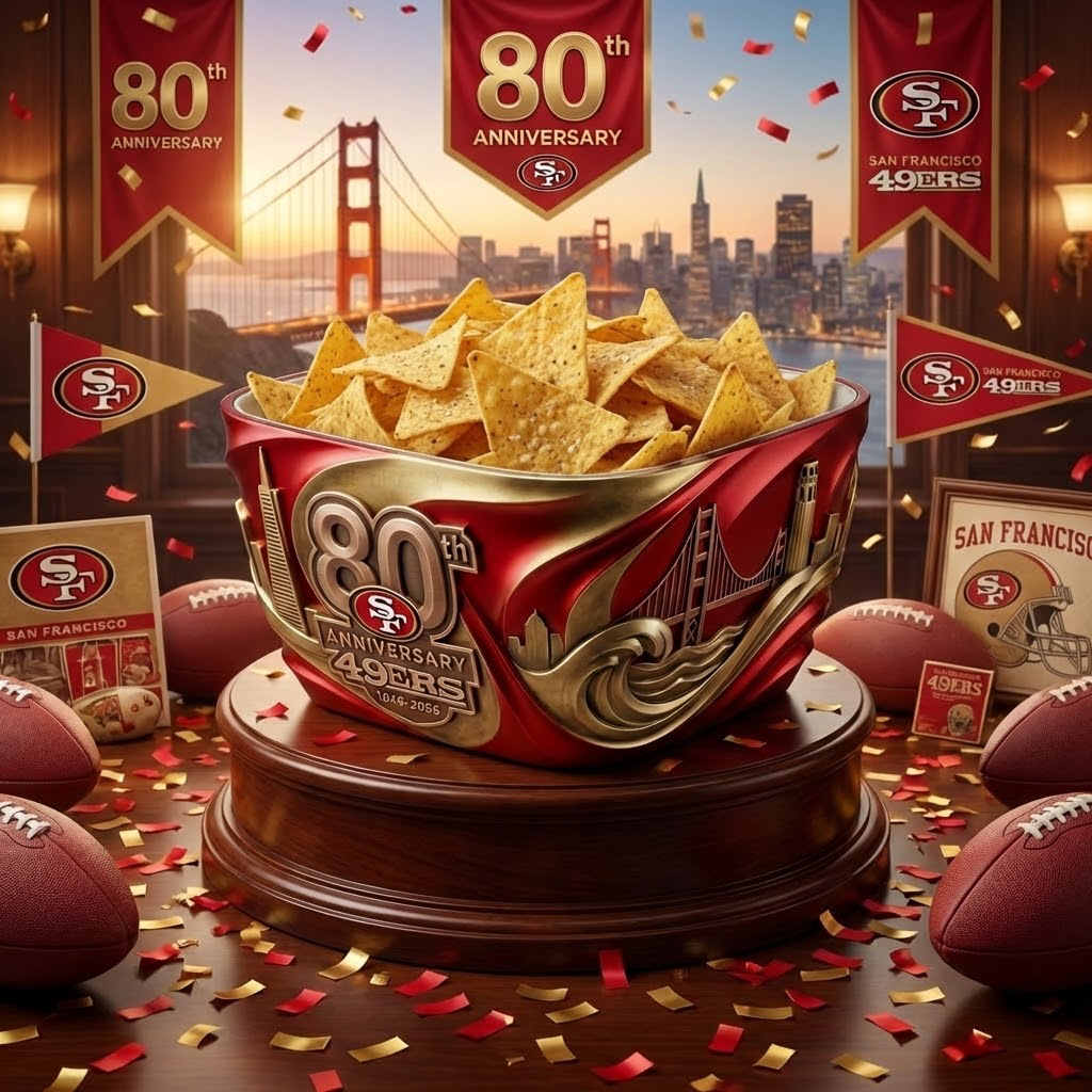 San Francisco 49ers 80th Anniversary Limited Edition Party Bowl