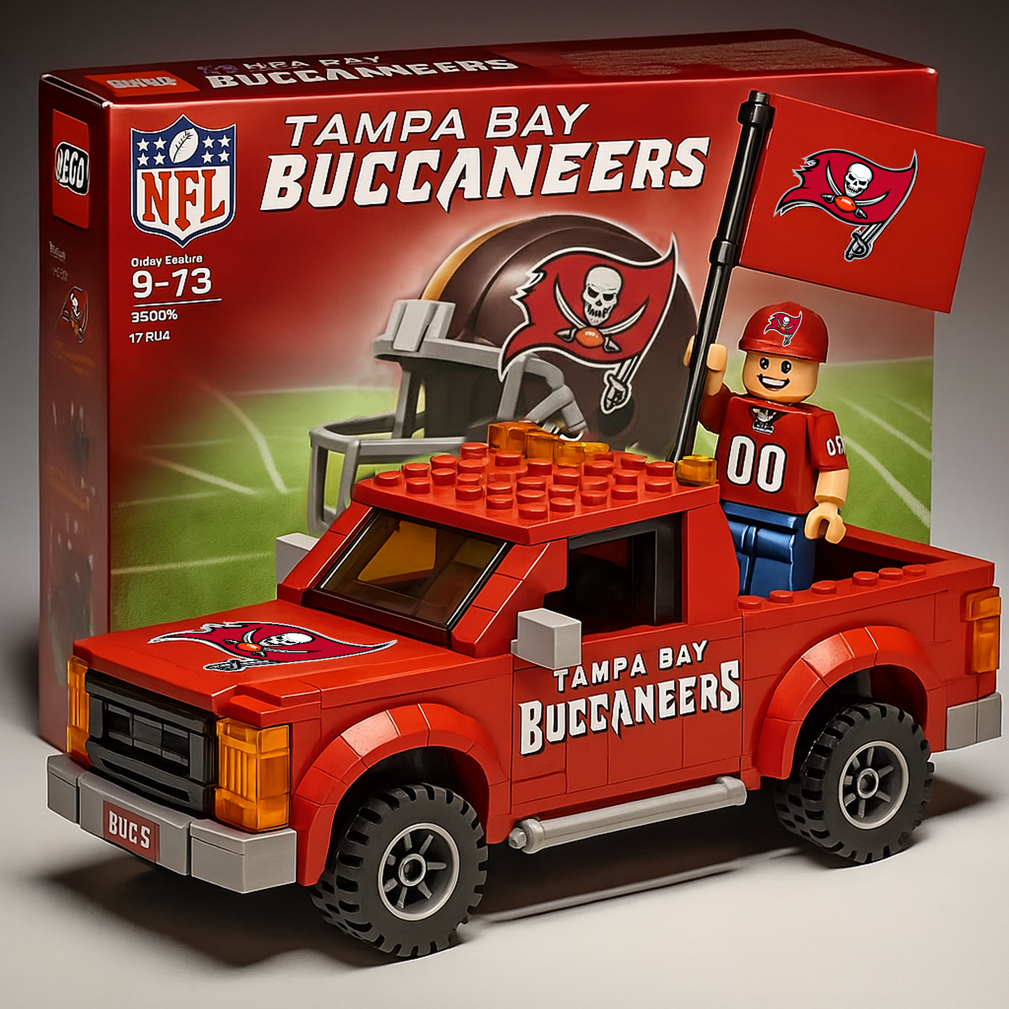 32 Teams Pickup Truck Building Blocks