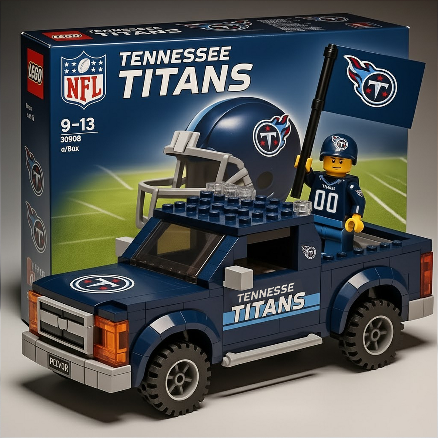 32 Teams Pickup Truck Building Blocks