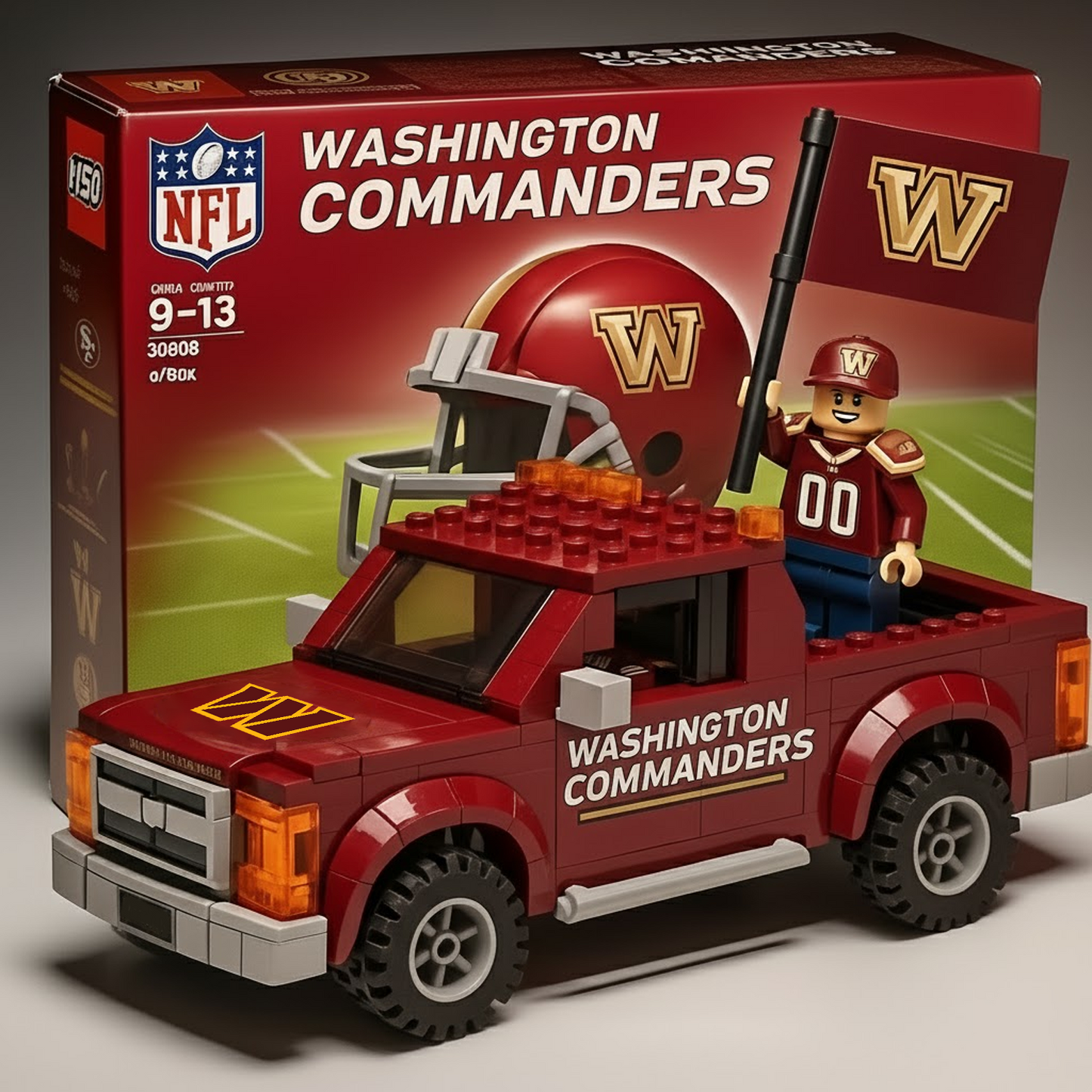 32 Teams Pickup Truck Building Blocks