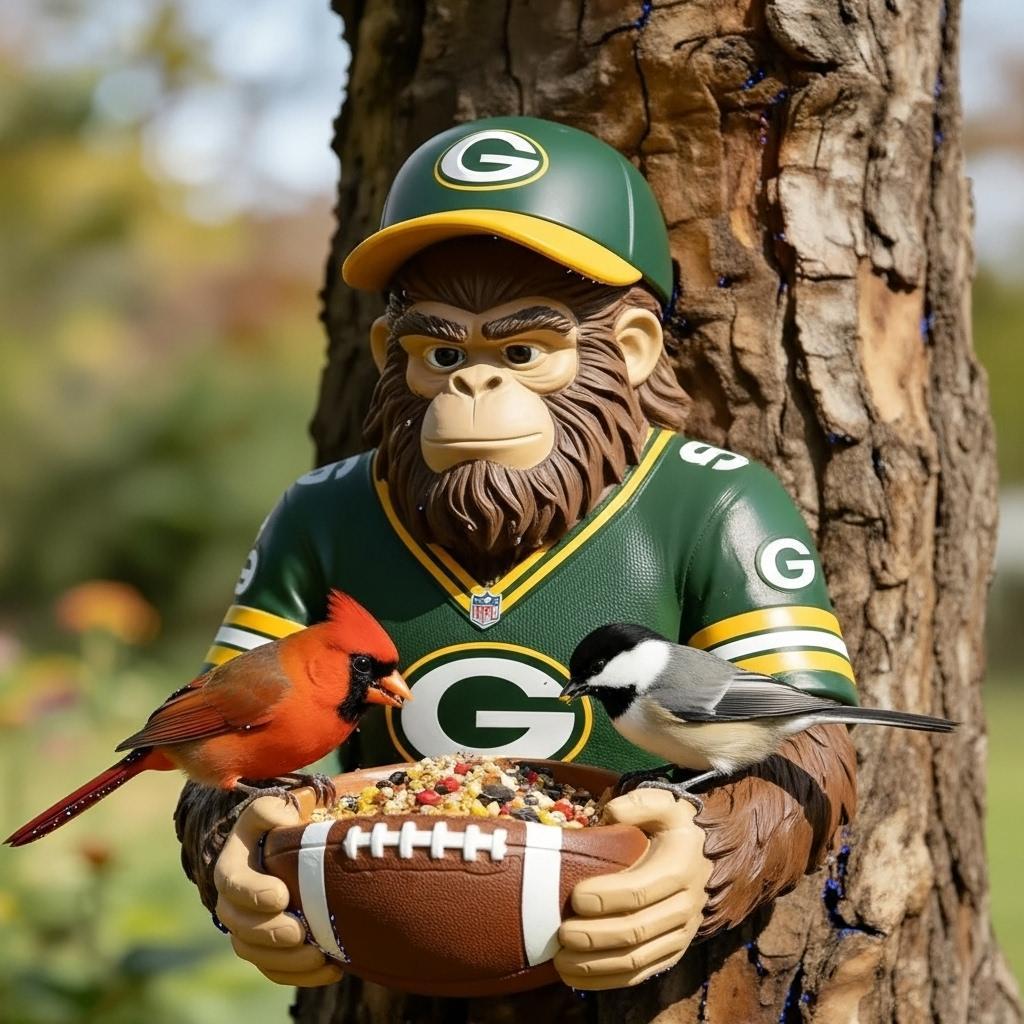 Green Bay Packers Outdoor Hanging Bird Feeder
