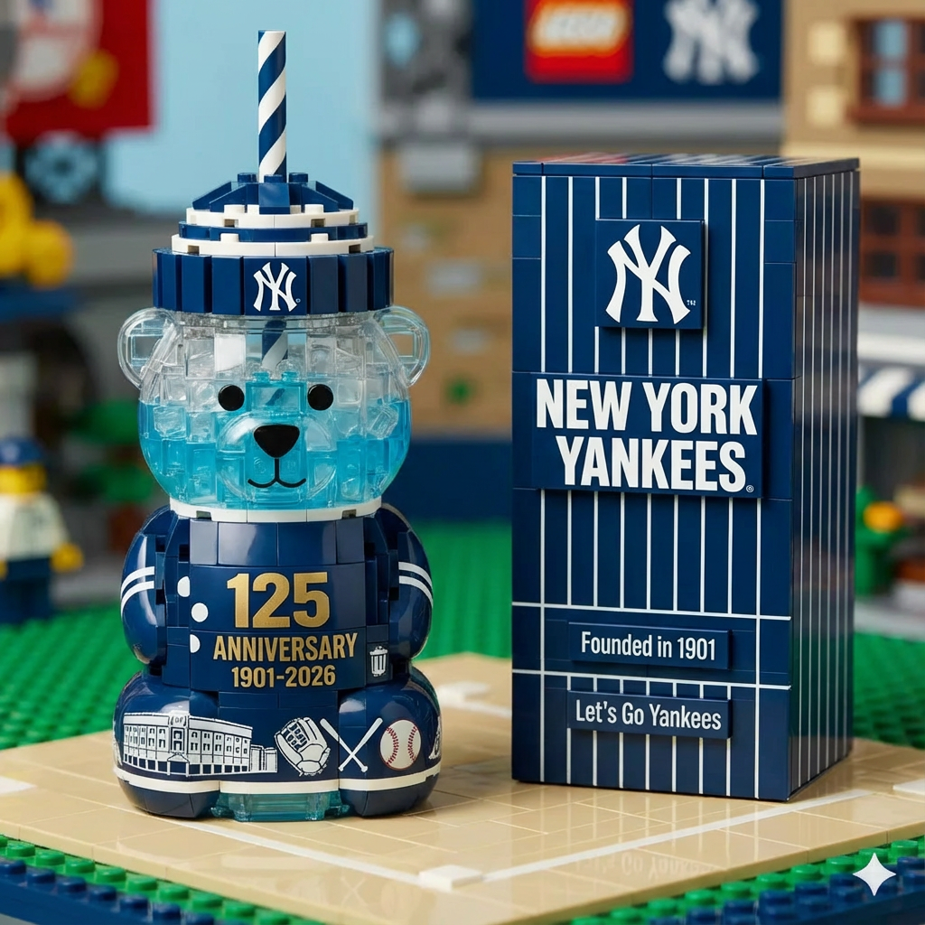 New York Yankees 125th Anniversary 3D Brick Bear Collectible