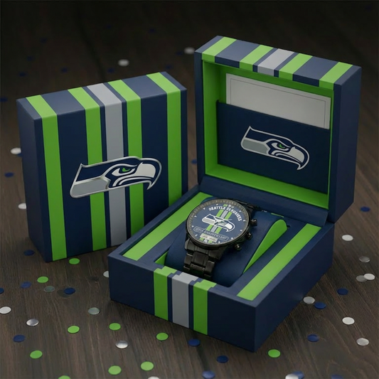 Seattle Seahawks Anniversary Commemorative Stainless Steel Watch