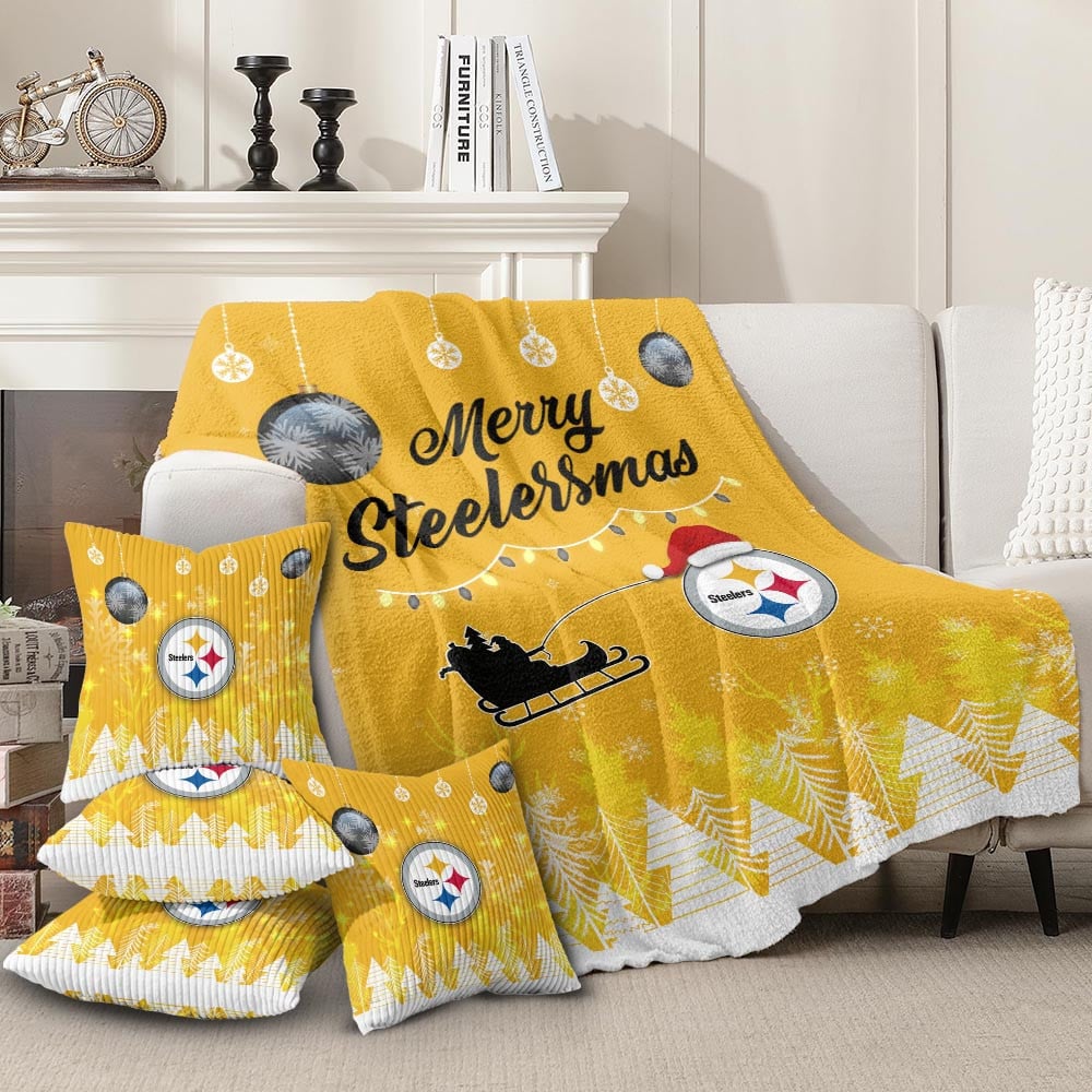 🏈 Football Team Christmas Blanket & Pillowcase Set – Cozy Up with Team Spirit! 🎄