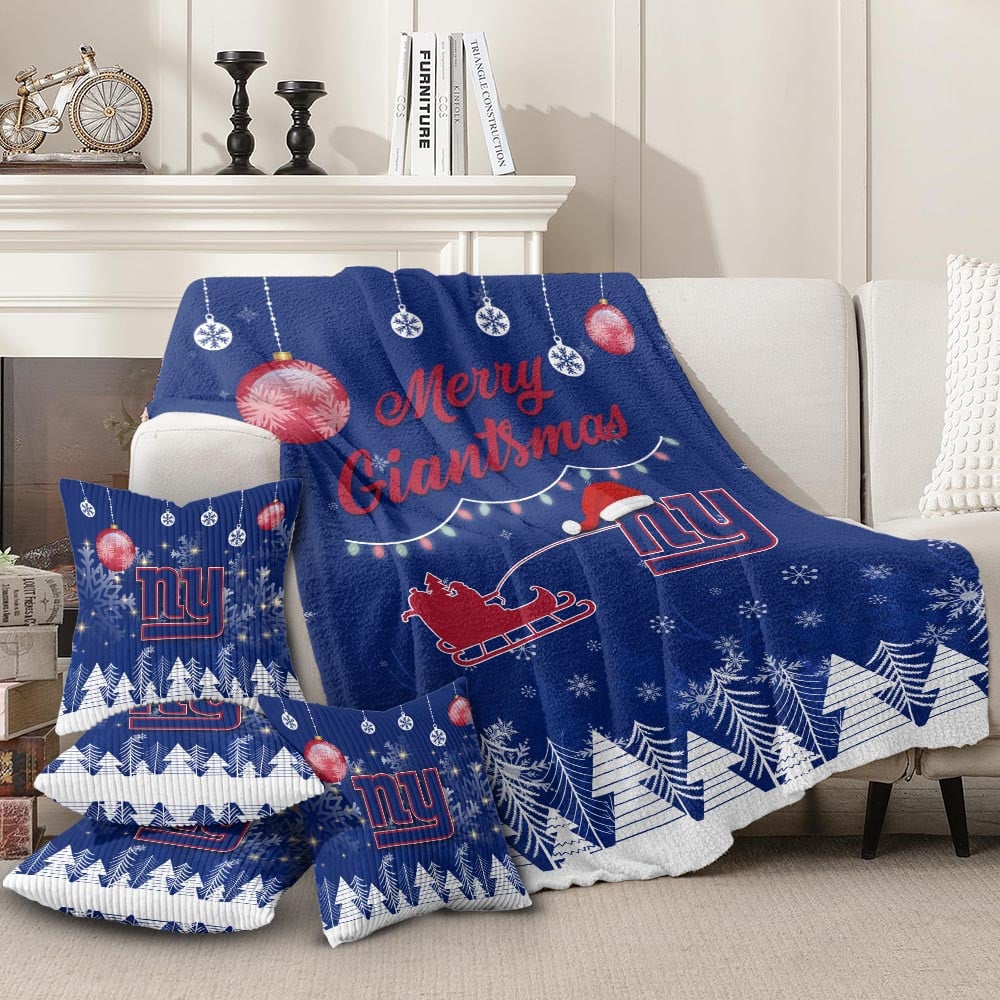 🏈 Football Team Christmas Blanket & Pillowcase Set – Cozy Up with Team Spirit! 🎄