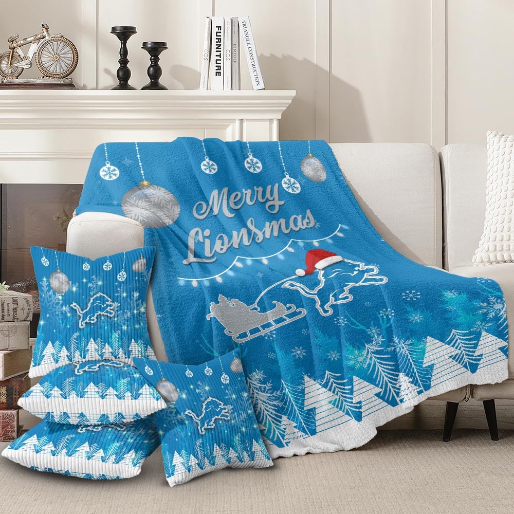 🏈 Football Team Christmas Blanket & Pillowcase Set – Cozy Up with Team Spirit! 🎄