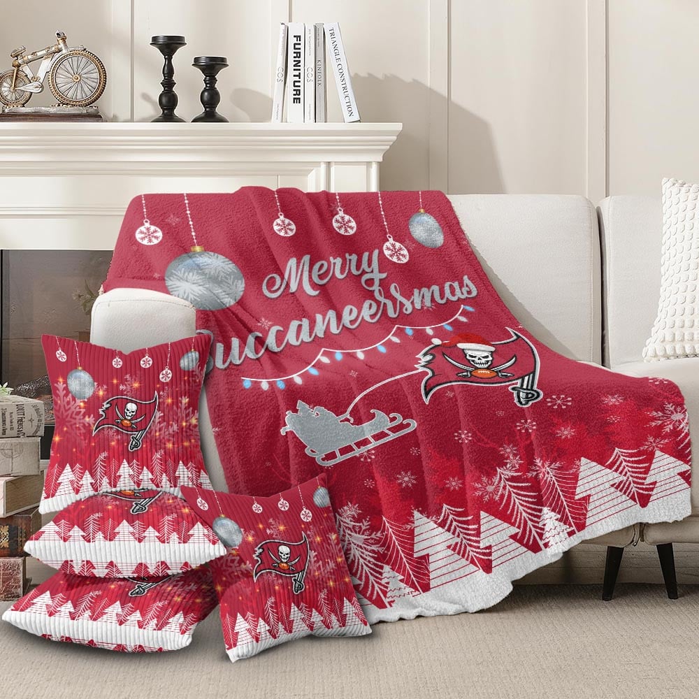 🏈 Football Team Christmas Blanket & Pillowcase Set – Cozy Up with Team Spirit! 🎄