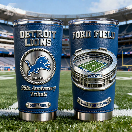 Detroit Lions 95th Anniversary Tribute Tumbler – Ford Field Edition