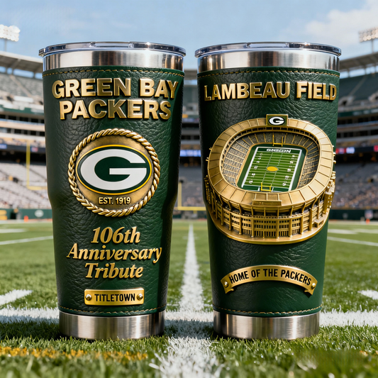 Green Bay Packers 106th Anniversary Tribute Tumbler – Lambeau Field Edition